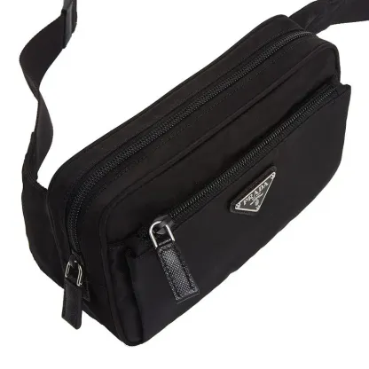 ★送料関税込★PRADA Re-Nylon サフィアーノレザー ボディバッグ