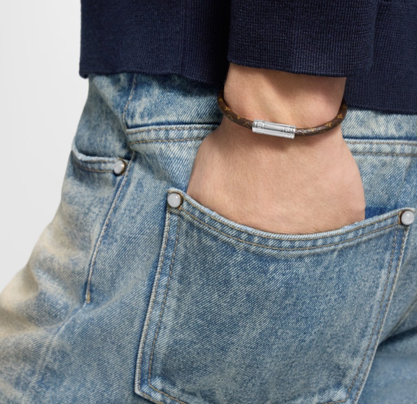 LOUIS VUITTON レザー ブレスレット ビジネス スーツ に