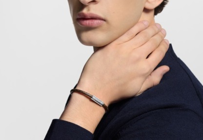 LOUIS VUITTON レザー ブレスレット ビジネス スーツ に