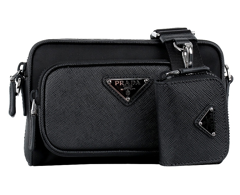 送料関税込☆PRADA Re-Nylon x レザー ショルダーバッグ☆超人気