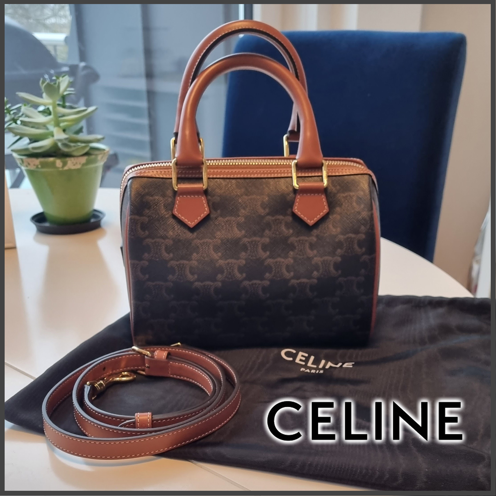 スモール ボストン / トリオンフキャンバス & カーフスキン