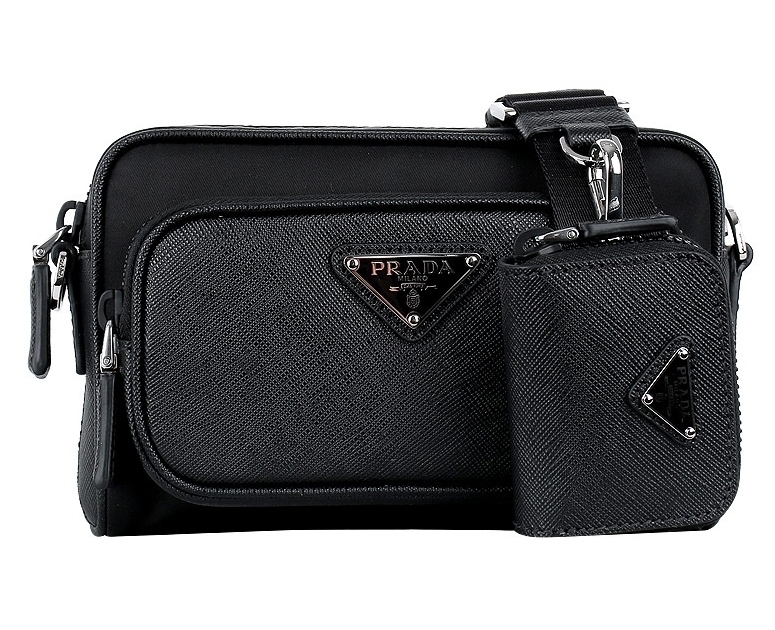 送料関税込☆PRADA Re-Nylon x レザー ショルダーバッグ☆超人気