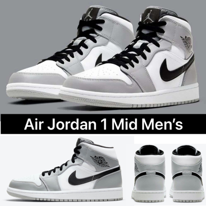 Nike　AIR JORDAN 1 MID LIGHT SMOKE GREY　スモークグレー