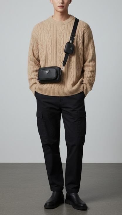 送料関税込☆PRADA Re-Nylon x レザー ショルダーバッグ☆超人気