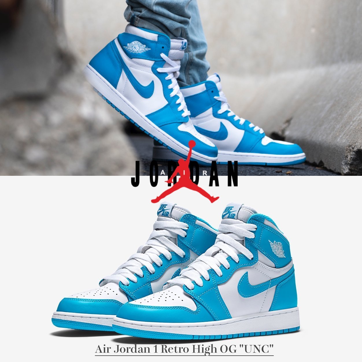 ナイキ AIR JORDAN 1 RETRO HIGH OG UNC 555088-117 エアジョーダン1レトロハイオージーノ-スカロライナスニーカー メンズ