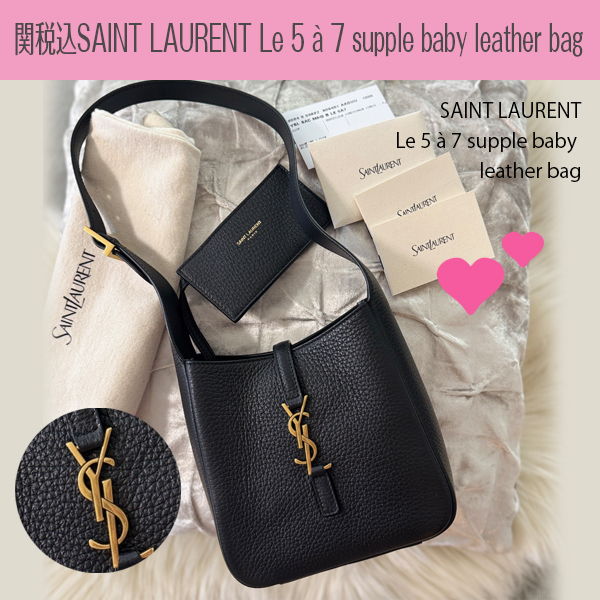 ★SAINT LAURENT★Le 5 a 7 supple baby leather bag