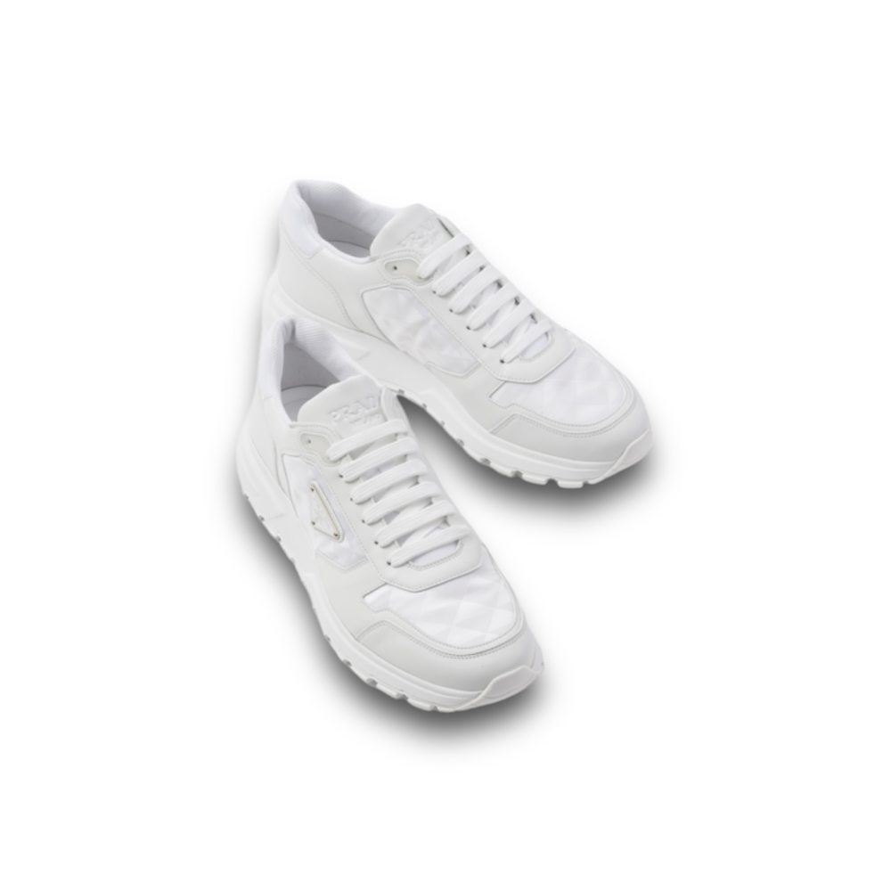 PRADA＊Leather and Re-Nylon ハイトップスニーカー＊送料込