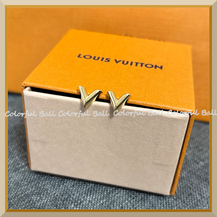 国内即発LouisVuittonスタッズ イヤリング・エセンシャルVメンズ