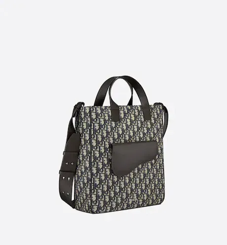 DIOR*Dior Oblique ショルダーストラップ付きサドルトートバッグ