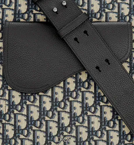 DIOR*Dior Oblique ショルダーストラップ付きサドルトートバッグ