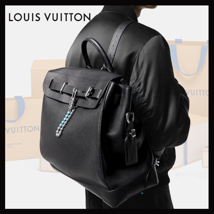 Louis Vuitton リュック《スティーマー40》黒 カーフ DHL 直営店