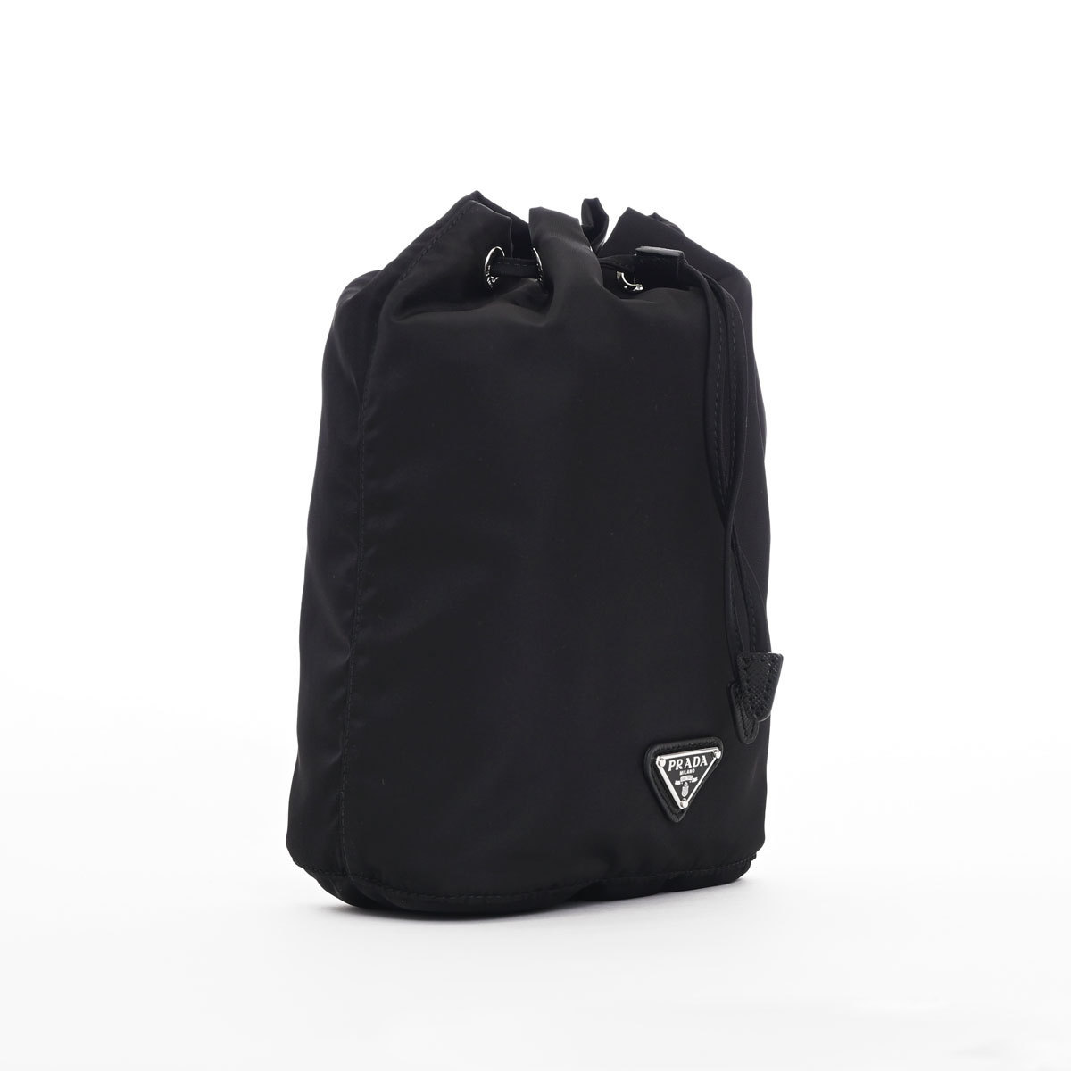 PRADA ナイロン 巾着ポーチ 三角ロゴ 1NA369