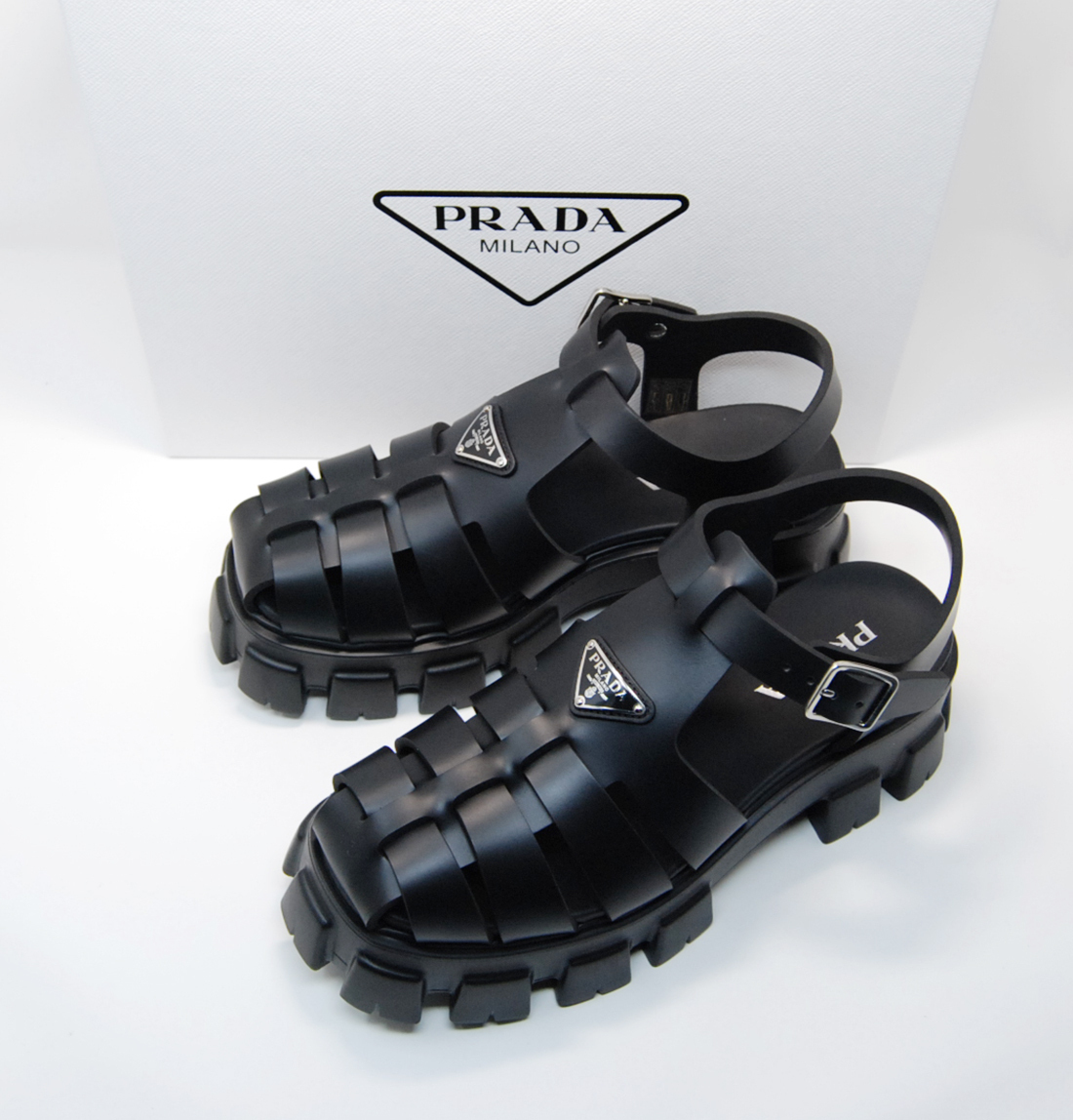 関税負担なし☆PRADA プラダ ラバー サンダル