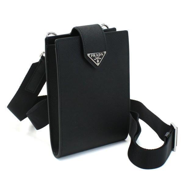 関送込! PRADA★フォンケース レザー ショルダーバッグ 2ZH179