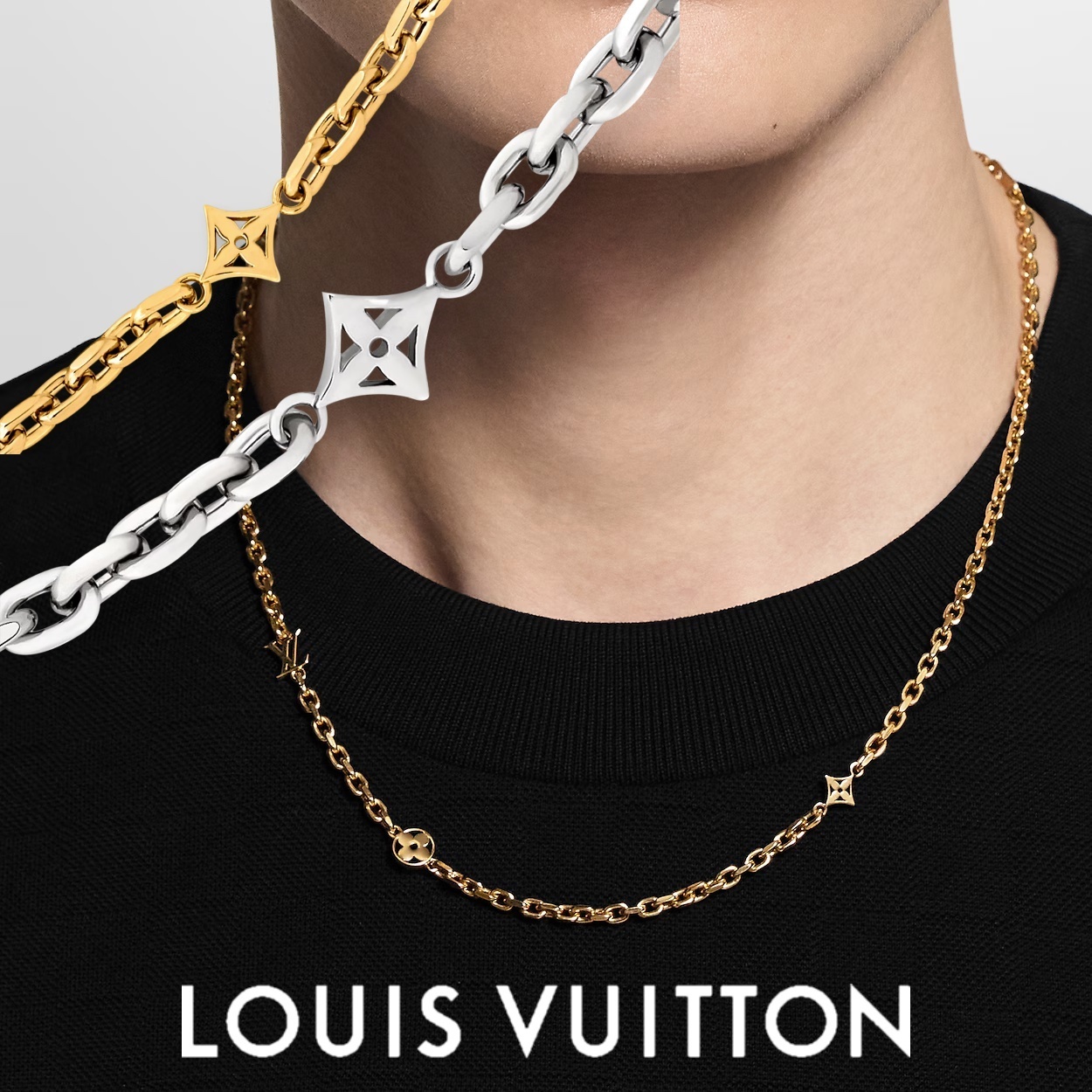 《Louis Vuitton》 チェーン ネックレス LV Yours