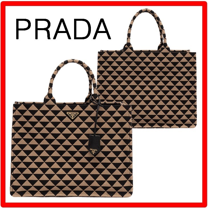 ☆人気☆【PRADA】☆シンボル エンブロイダリー トートバッ.グ☆