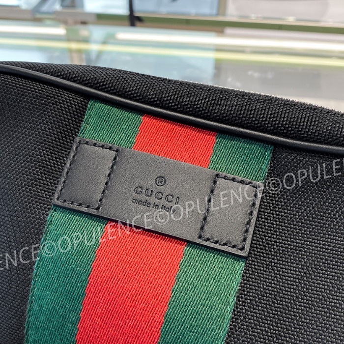 GUCCI グッチ セール ストライプ ベルト/バム/ボディバッグ 黒
