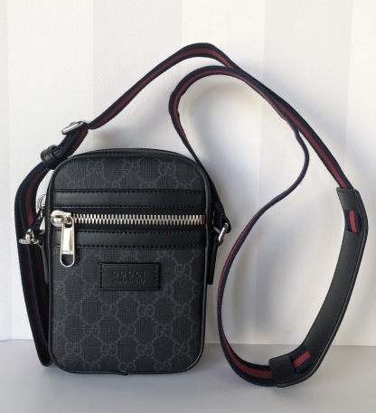 GUCCI◆グッチ GGブラック×GGスプリーム クロスボディーバッグ