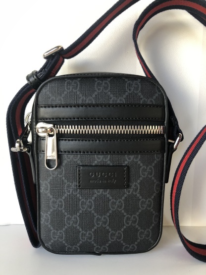 GUCCI◆グッチ GGブラック×GGスプリーム クロスボディーバッグ