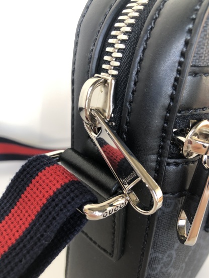 GUCCI◆グッチ GGブラック×GGスプリーム クロスボディーバッグ