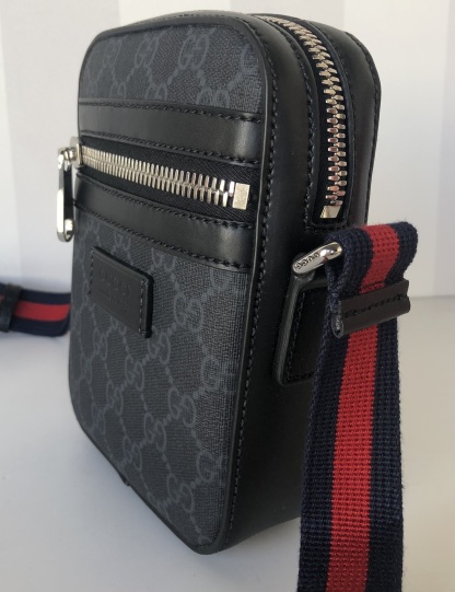 GUCCI◆グッチ GGブラック×GGスプリーム クロスボディーバッグ