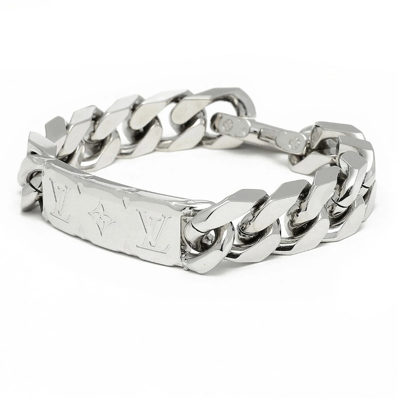 国内即発 Louis Vuitton LV チェーンブレスレット モノブラム