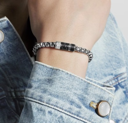 国内発Louis Vuittonブレスレットチェーン モノグラムエクリプス