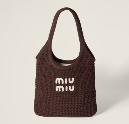【夏に最適☆】ミュウミュウ トートバック IVY ラフィア風 25SS