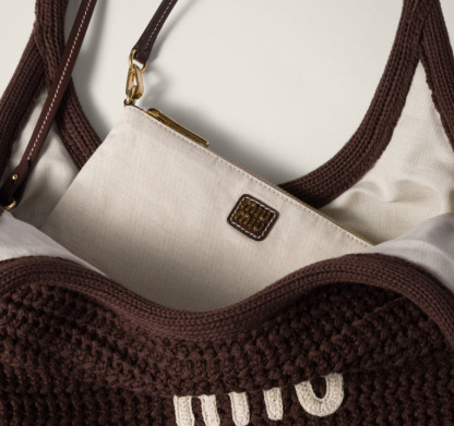 【夏に最適☆】ミュウミュウ トートバック IVY ラフィア風 25SS