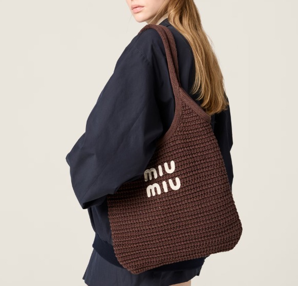 【夏に最適☆】ミュウミュウ トートバック IVY ラフィア風 25SS