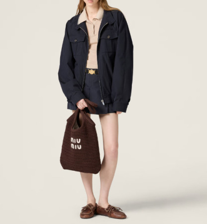 【夏に最適☆】ミュウミュウ トートバック IVY ラフィア風 25SS