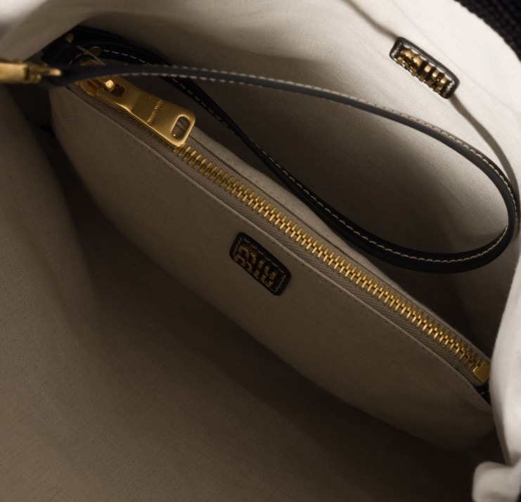 【夏に最適☆】ミュウミュウ トートバック IVY ラフィア風 25SS