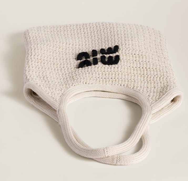 【夏に最適☆】ミュウミュウ トートバック IVY ラフィア風 25SS