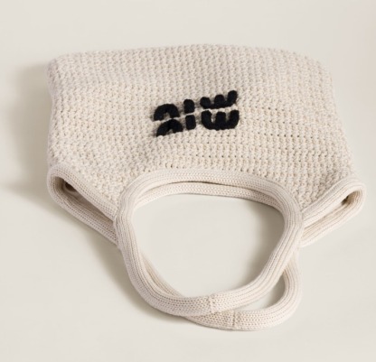 【夏に最適☆】ミュウミュウ トートバック IVY ラフィア風 25SS