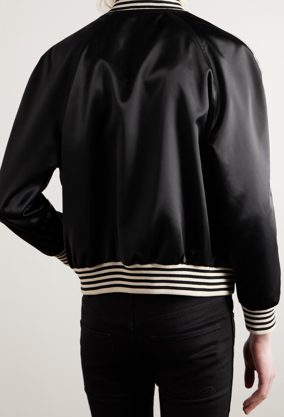 関税・送料込 CELINE サテン仕上げ 刺繍 テディジャケット