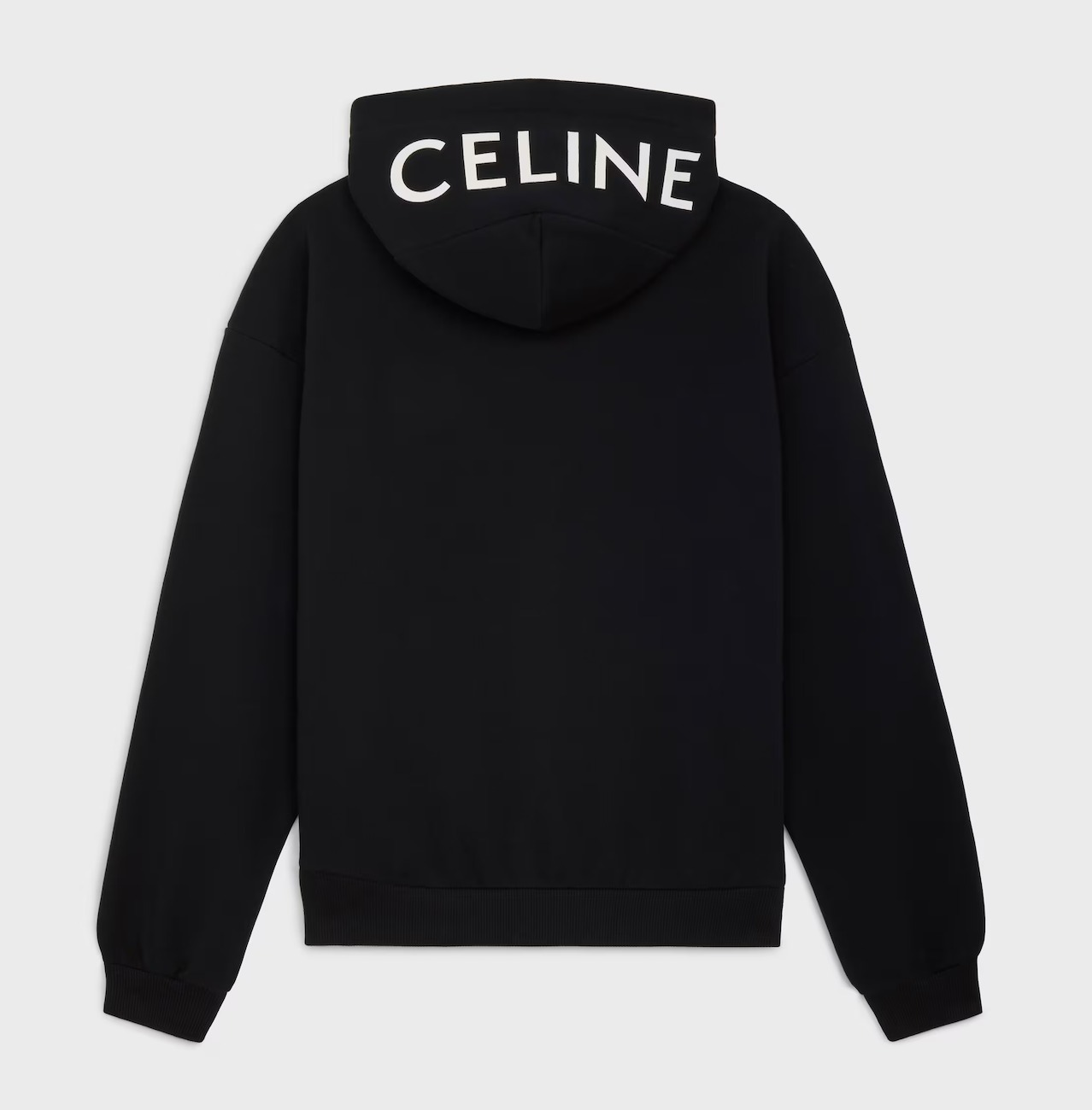 CELINE ルーズ フーディー / コットンフリース 黒