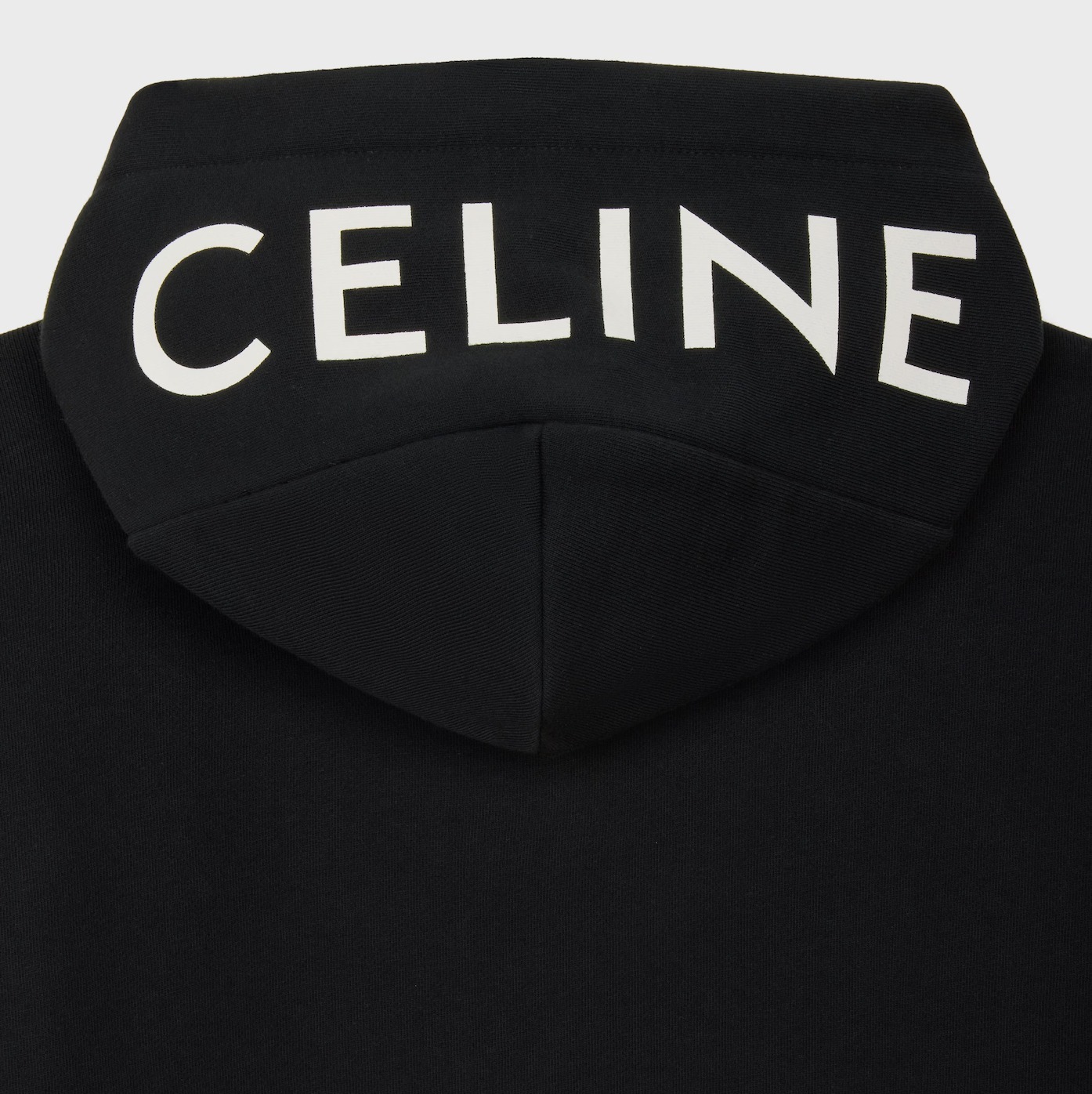 CELINE ルーズ フーディー / コットンフリース 黒