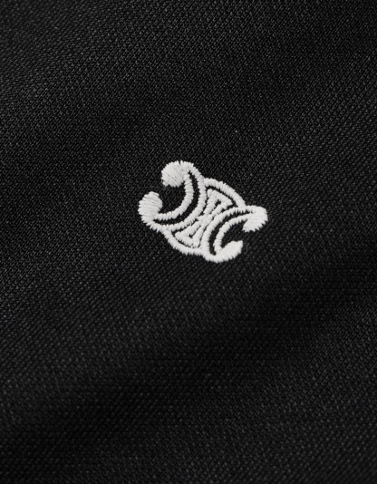 CELINE ロゴ刺繍 コットンブレンド ベロア トラックジャケット