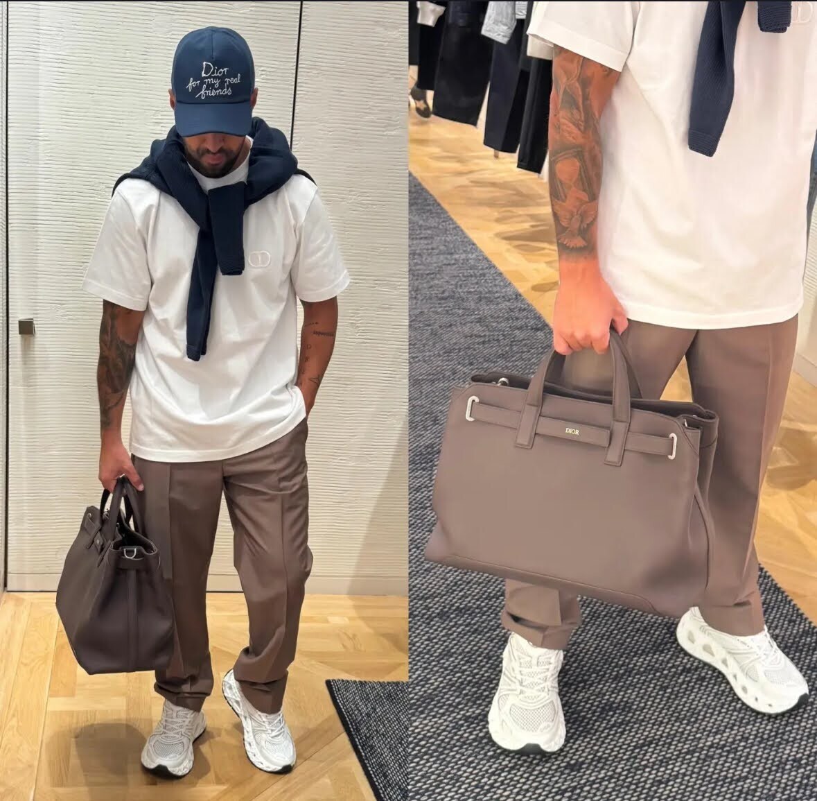 仕事も旅行も◎収納力 メンズDior 2WAY バッグM