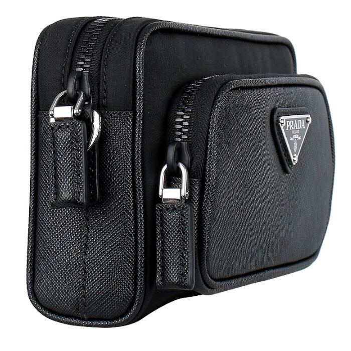 送料関税込☆PRADA Re-Nylon x レザー ショルダーバッグ☆超人気