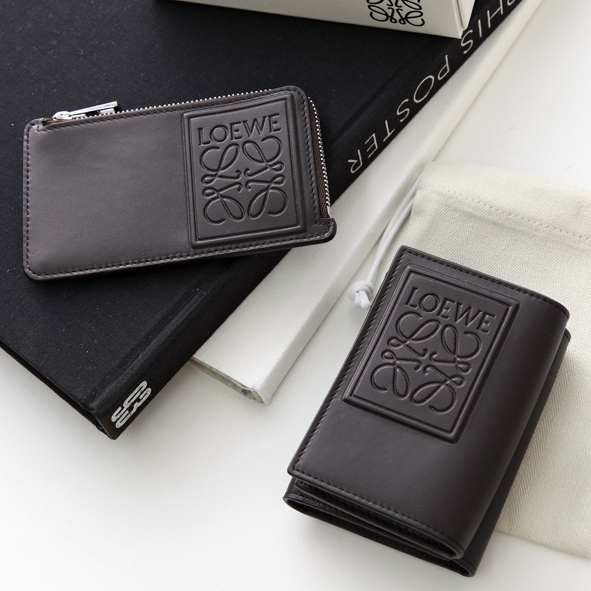 LOEWE コインケース カードケース C565Z40X05 サテンカーフ