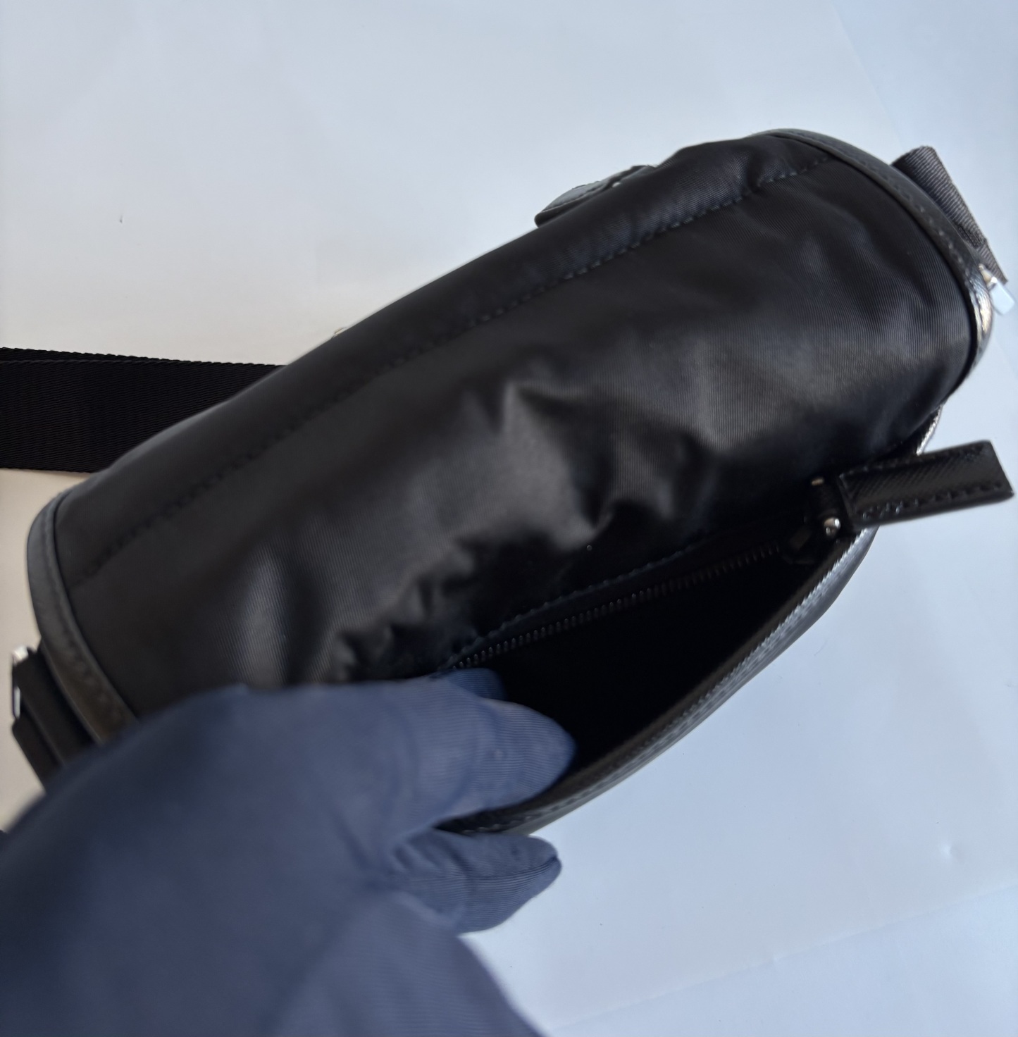 PRADA 2VD070 Re-Nylon xサフィアーノレザー ショルダーバッグ