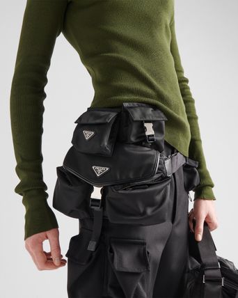 PRADA ショルダーバッグ 【PRADA】Re-Nylonレザーショルダーバッグ(7)