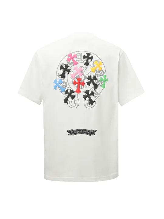 クロムハーツChrome Heart Tシャツ黒&白 綿100% zh0123