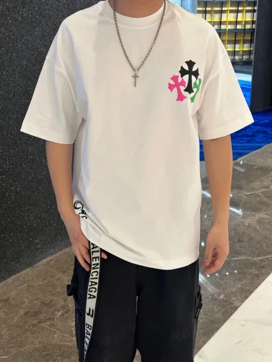 クロムハーツChrome Heart Tシャツ黒&白 綿100% zh0123