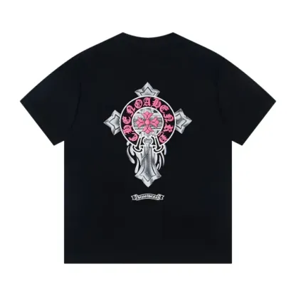 クロムハーツChrome Heart Tシャツ　黒&白 2色　綿100% zh0114