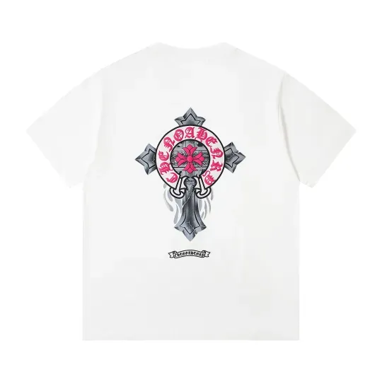 クロムハーツChrome Heart Tシャツ　黒&白 2色　綿100% zh0114