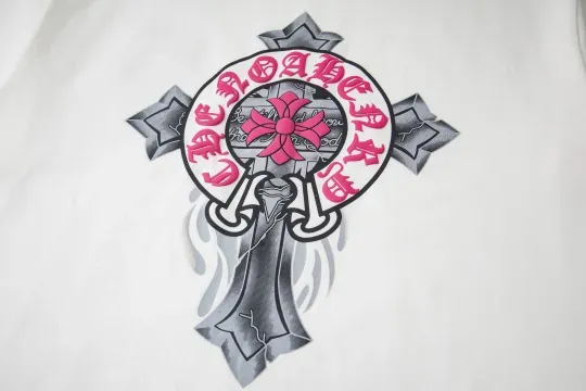 クロムハーツChrome Heart Tシャツ　黒&白 2色　綿100% zh0114