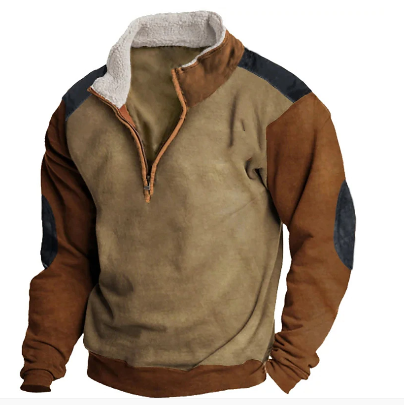 Men's Half-Zip Stand Collar Sweatshirt