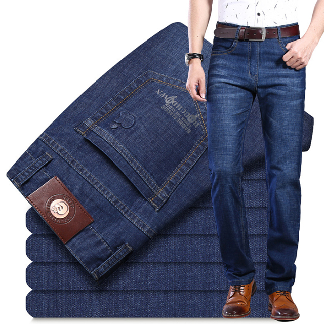 Ultrathin elastic jeans for men